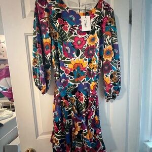 Sugarlips Multicolor Floral Long Sleeve Dress
